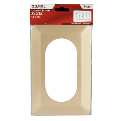 Kryt pod vypínač zlatý dvojitý ZAMEL OSX-220 ZLOTA