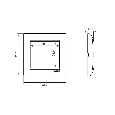 Jednorámček LEGRAND VALENA 774471 Biely/opálovomodrý