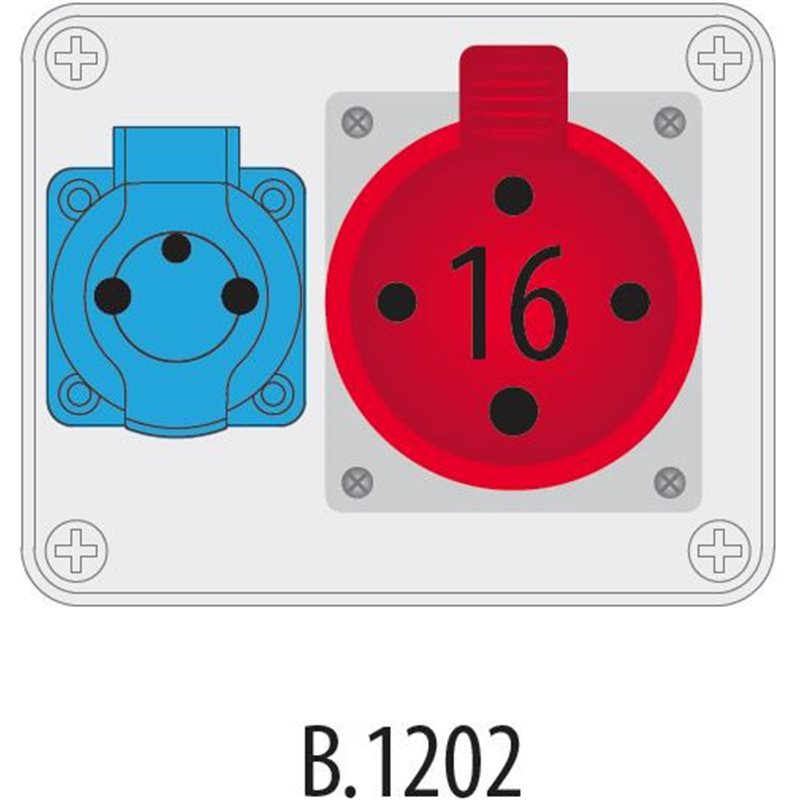 Rozvodnica R-BOX 150 1x16A/4, 1x250V B.1202