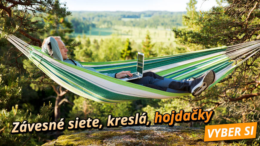 Závesné siete, kreslá, hojdačky